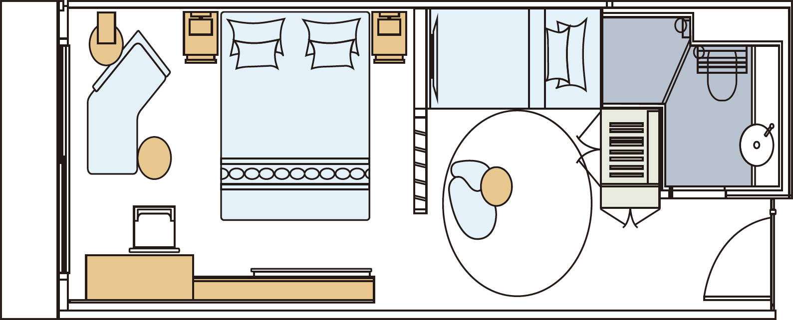 Family Suite Plan on Century Glory Cruise Ship