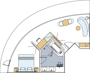Glory Suite Room Plan on Century Glory Cruise Ship
