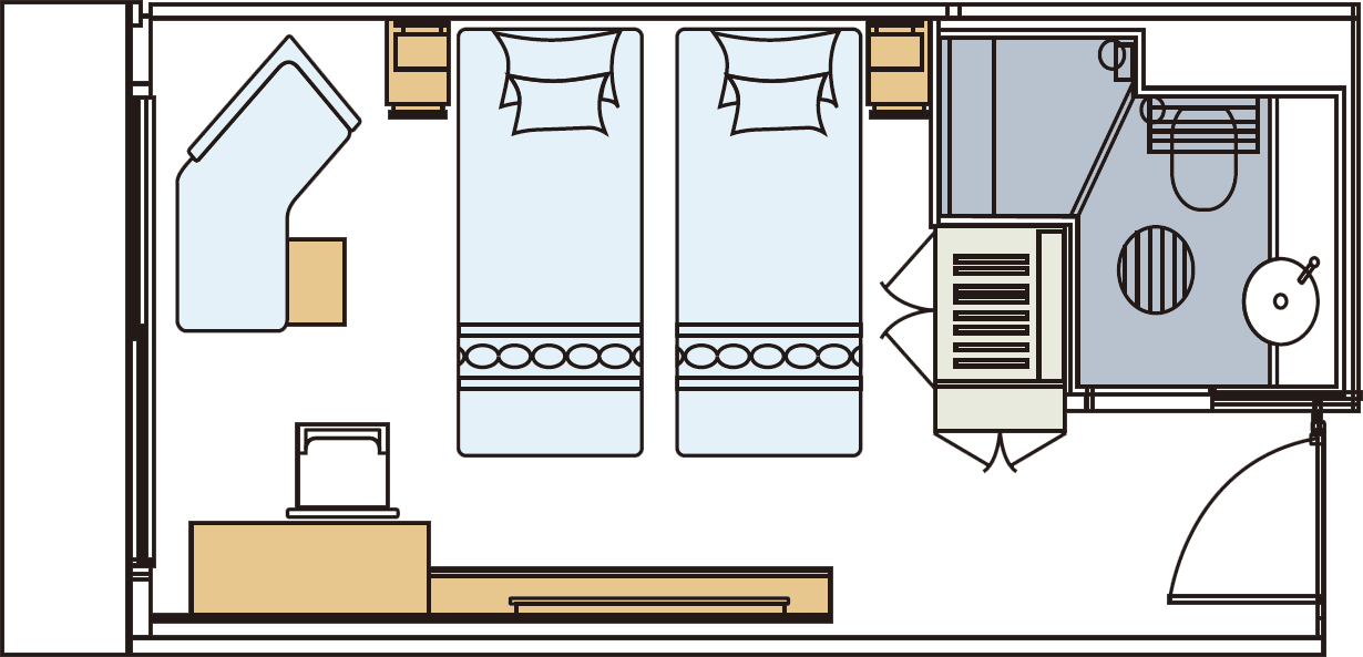 Superior Deluxe Cabin Plan on Century Glory Cruise Ship